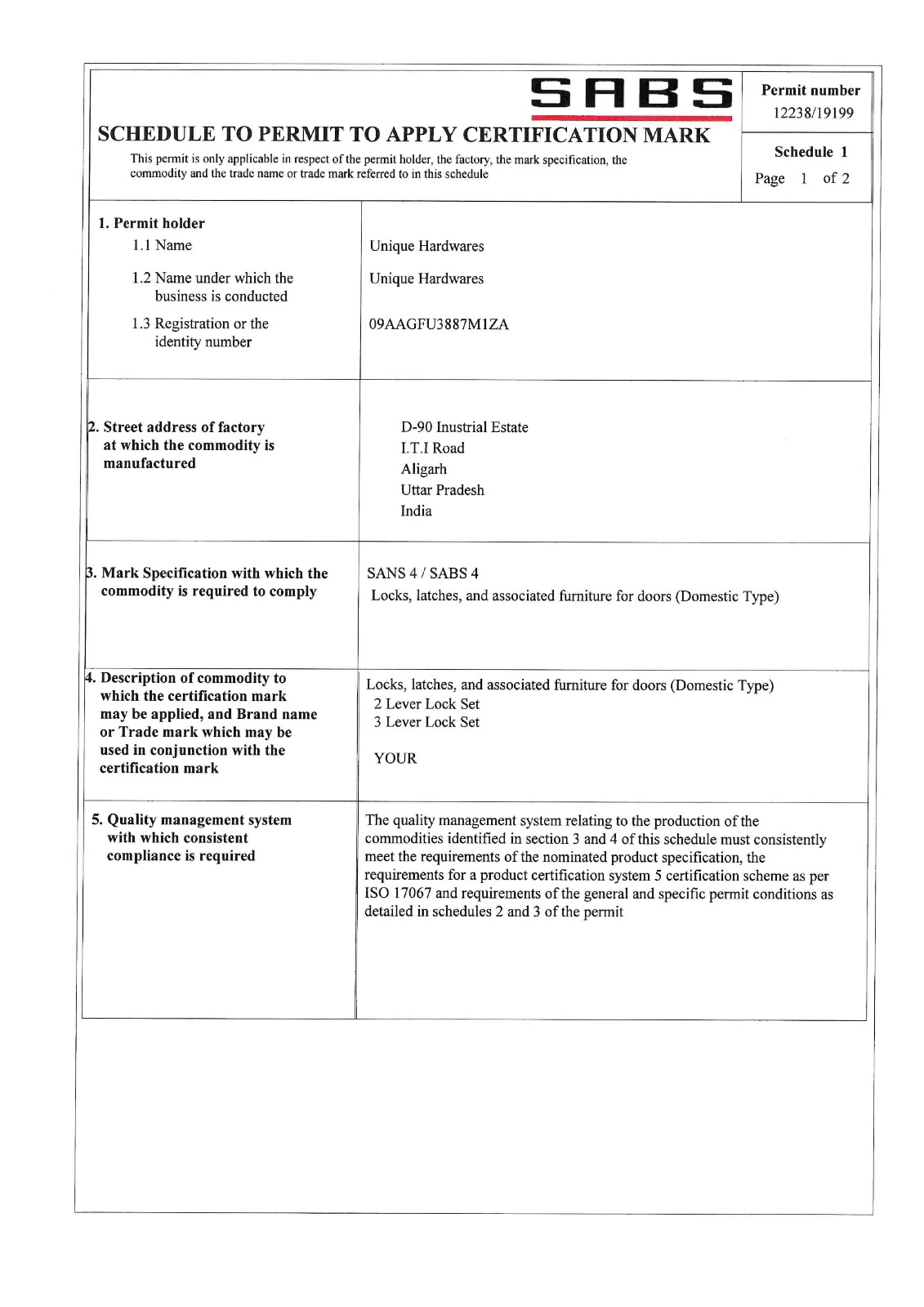 Certificate